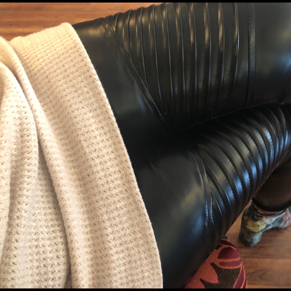 Faux Leather Moto Leggings - Picture 1 of 5